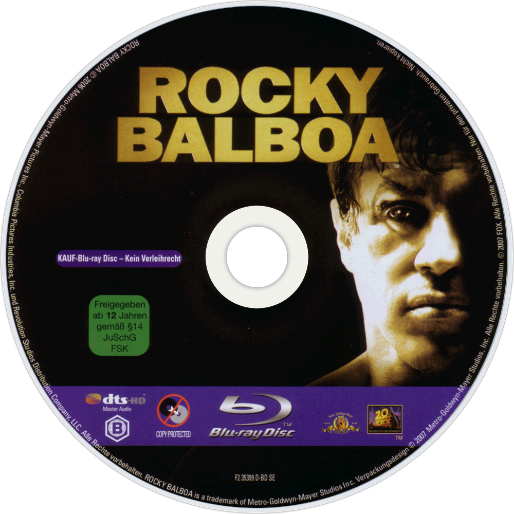 Rocky Balboa Bluray Disc Image - Blu Ray Rocky Final Disc (1000x1000), Png Download