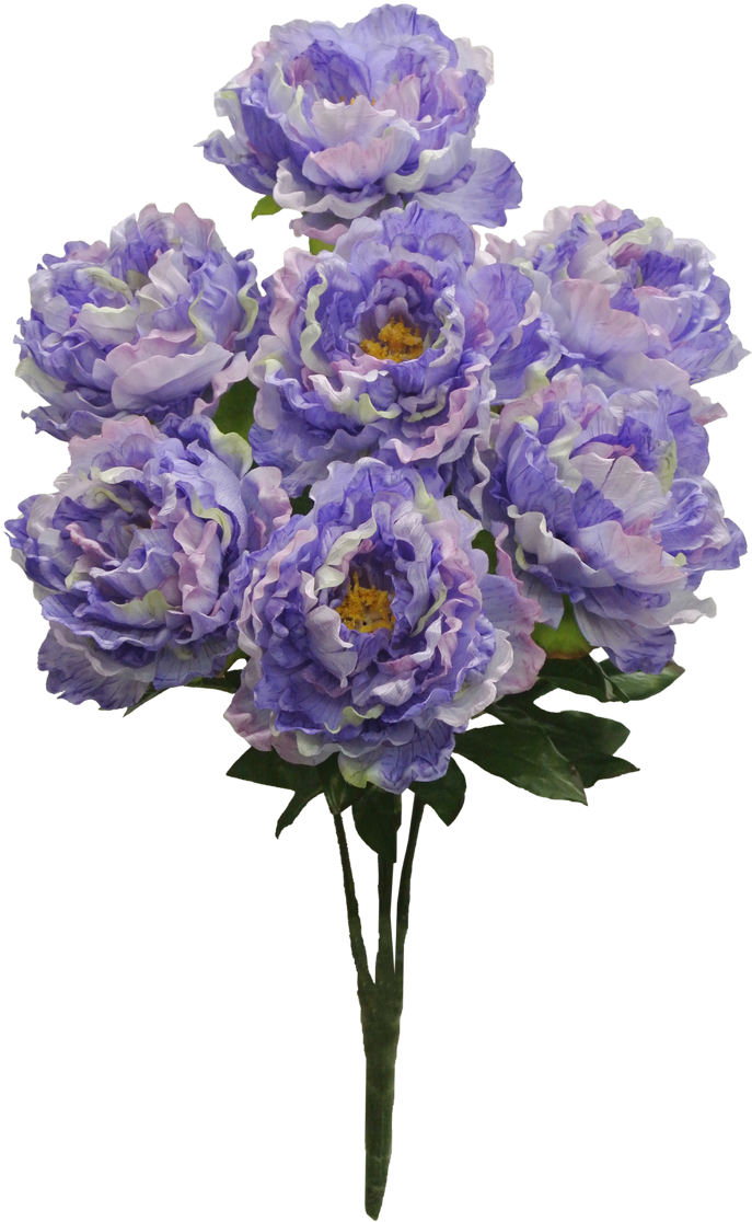 Purple Peony Bush X7 Sale Item - Nearly Natural, Inc. (700x1136), Png Download