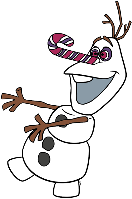 Frozen Clip Art 5 Disney Clip Art Galore - Olaf Candy Cane Nose (424x637), Png Download