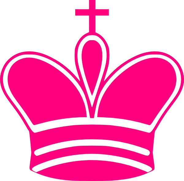 Pink Crown Clip Art At Clker - Chess Pieces Clip Art (600x590), Png Download