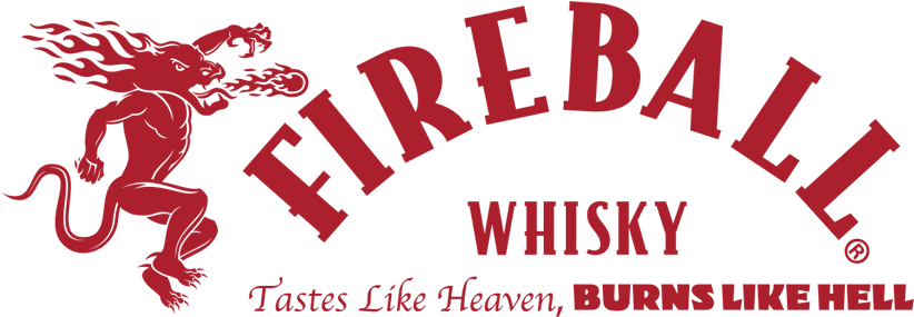 Fireball Whisky - Fireball Cinnamon Whiskey Logo (829x300), Png Download