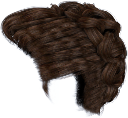 Hair Braid Png - Side Hair Style Png (600x521), Png Download