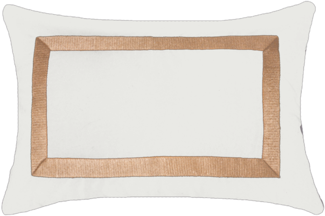 Braid Gold White Lumber Cushion Bandhini Design House - Cushion (720x720), Png Download