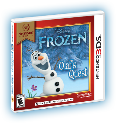 Frozen Olafs Quest - Frozen Olafs Quest Nintendo 3ds (381x403), Png Download