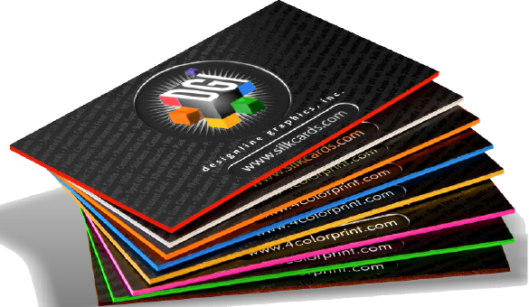 Ultra Thick Suede Business Cards With Spot Uv, Die - 4over Painted Edge Cards (585x340), Png Download
