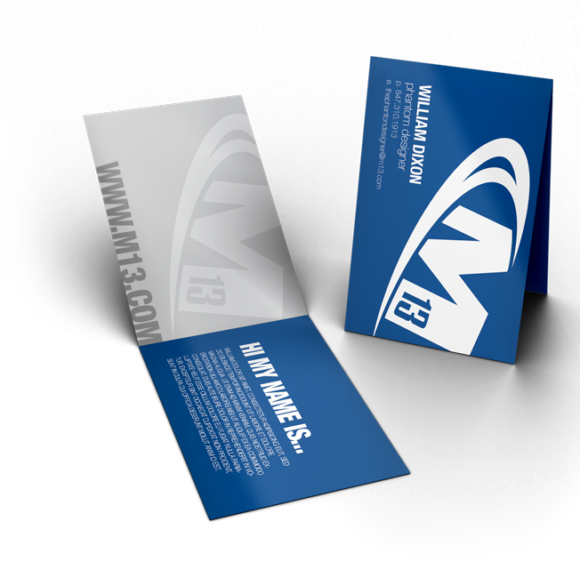 Foldable Business Card - Double Folded Business Card (651x651), Png Download