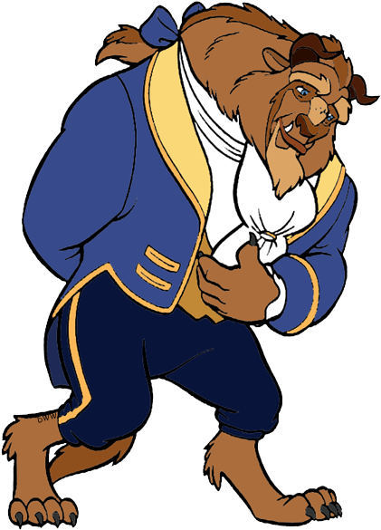 The Beast And The Prince Clip Art - Beast Beauty And The Beast Clipart (429x597), Png Download