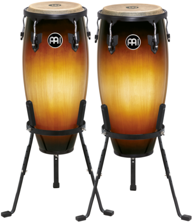 Headliner 10” 11” Congas - Meinl Headliner Conga Set With Basket Stand Vintage (700x525), Png Download