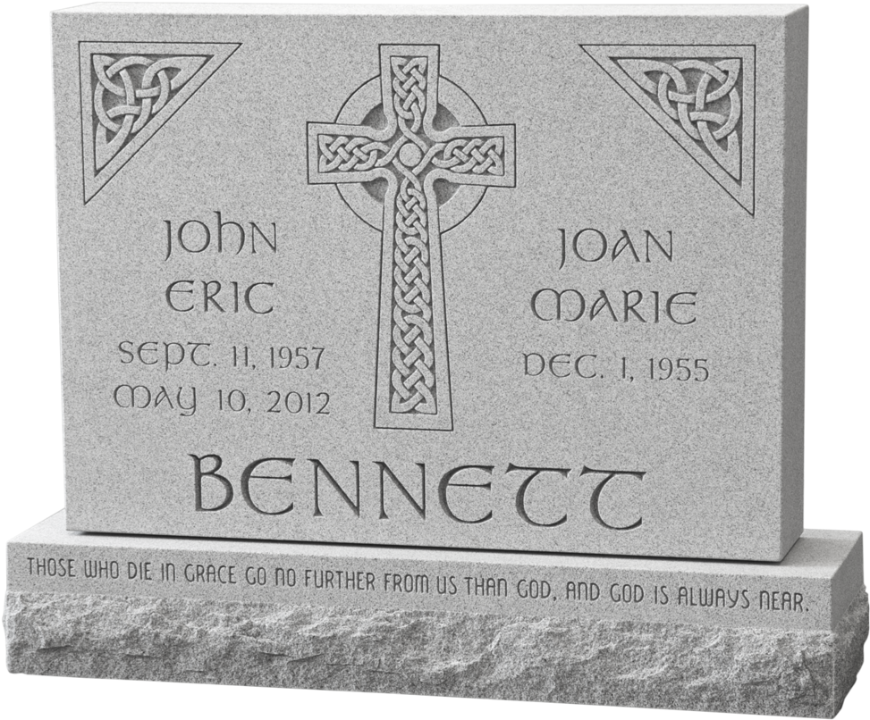 Bennett, Joan Monument - Celtic Design On Headstones (1000x848), Png Download