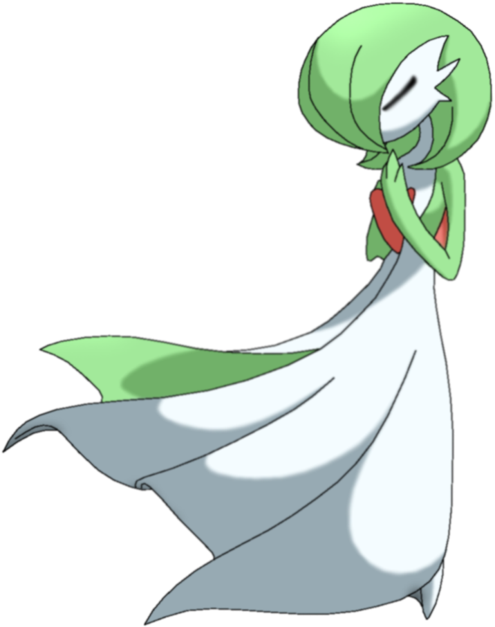 Gardevoir - Pokemon Verde E Branco (800x917), Png Download