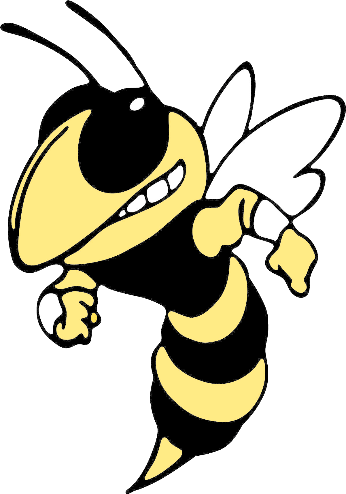 Clipart Black And White Library Hornet Clipart Yellow - Calhoun Yellow Jackets Logo (1216x1729), Png Download