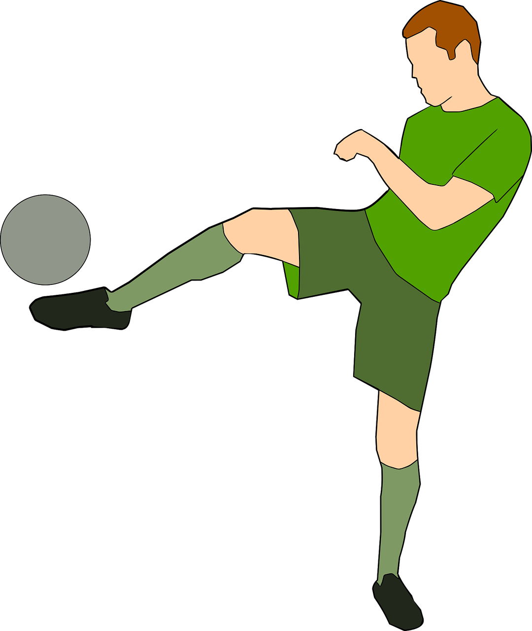 Playing Football Player Free - Pemain Bola Vektor Png (1080x1280), Png Download