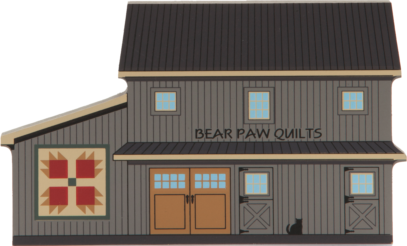 Cat's Meow Village Bear Paws Quilt Barn #13-411 New (1440x859), Png Download