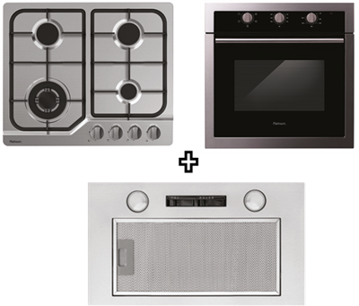600 5f Oven Gas Cooktop 520 U/mount Hood - Tisira Tgwf61 600mm Stainless Steel Gas Cooktop (400x341), Png Download