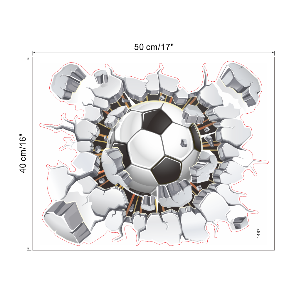 1x Wall Sticker - Football Stickers For Cars (1001x1001), Png Download