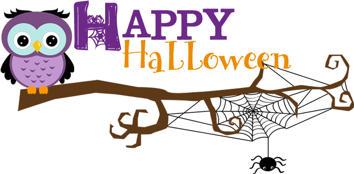 Halloween Banner Png Royalty Free Library - Happy Halloween Banner Cute (736x351), Png Download