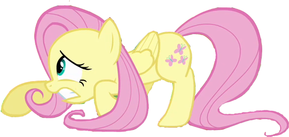 Scared Fluttershy - Fluttershy (622x375), Png Download