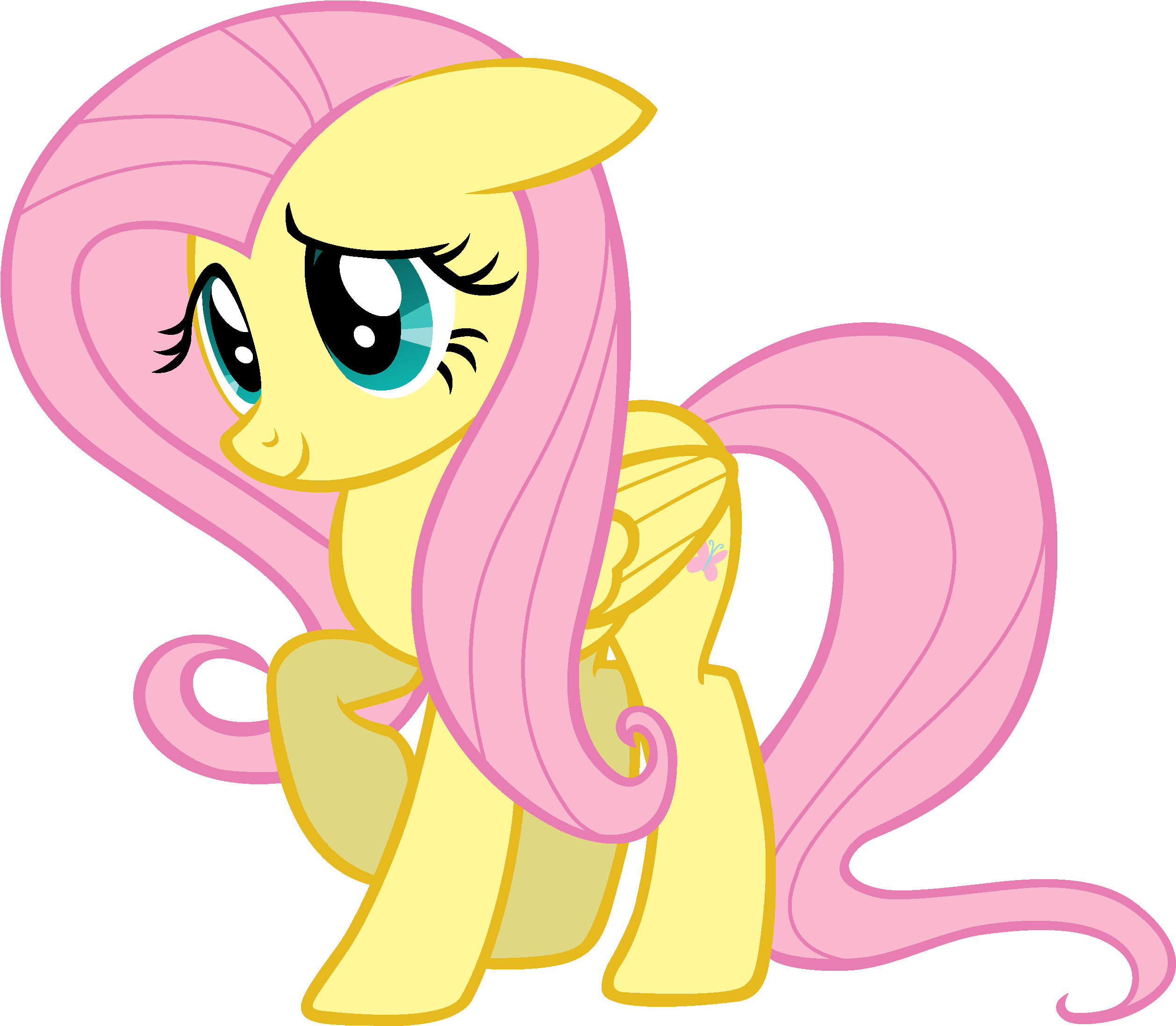 Fluttershy Png Image - My Little Pony Fluttershy Cute (3000x3000), Png Download