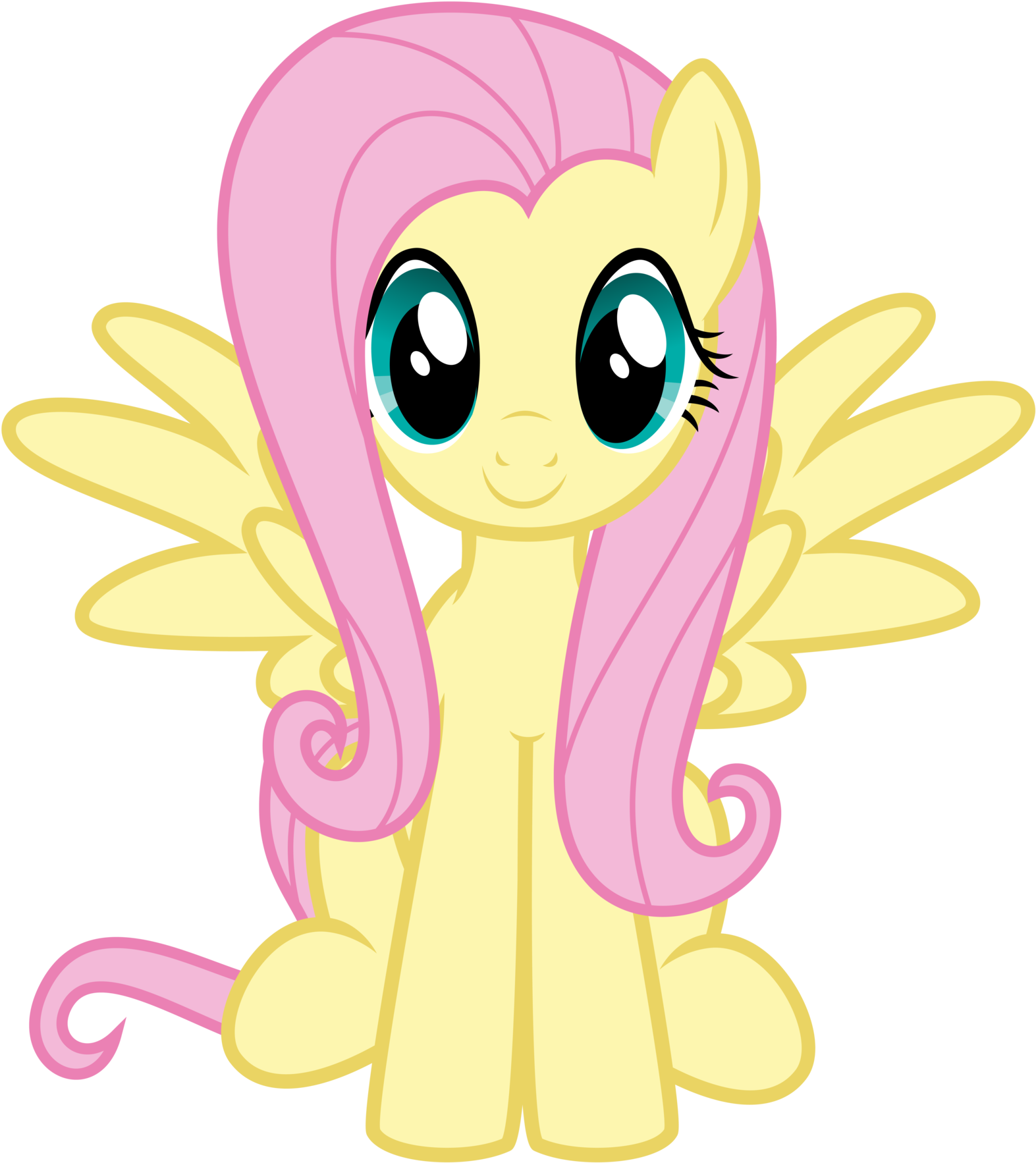 Fluttershy Transparent Image - My Little Pony Fluttershy (1600x1812), Png Download