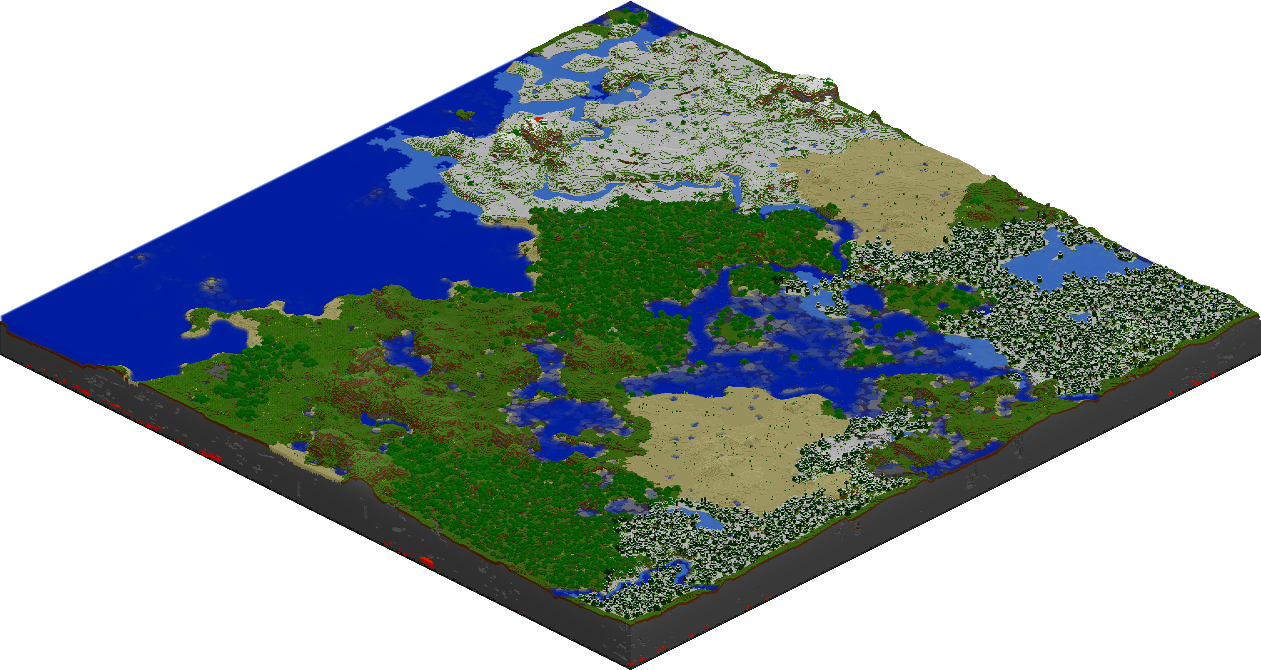 Minecraft Grass Block Transparent Download - World Minecraft (4042x2538), Png Download