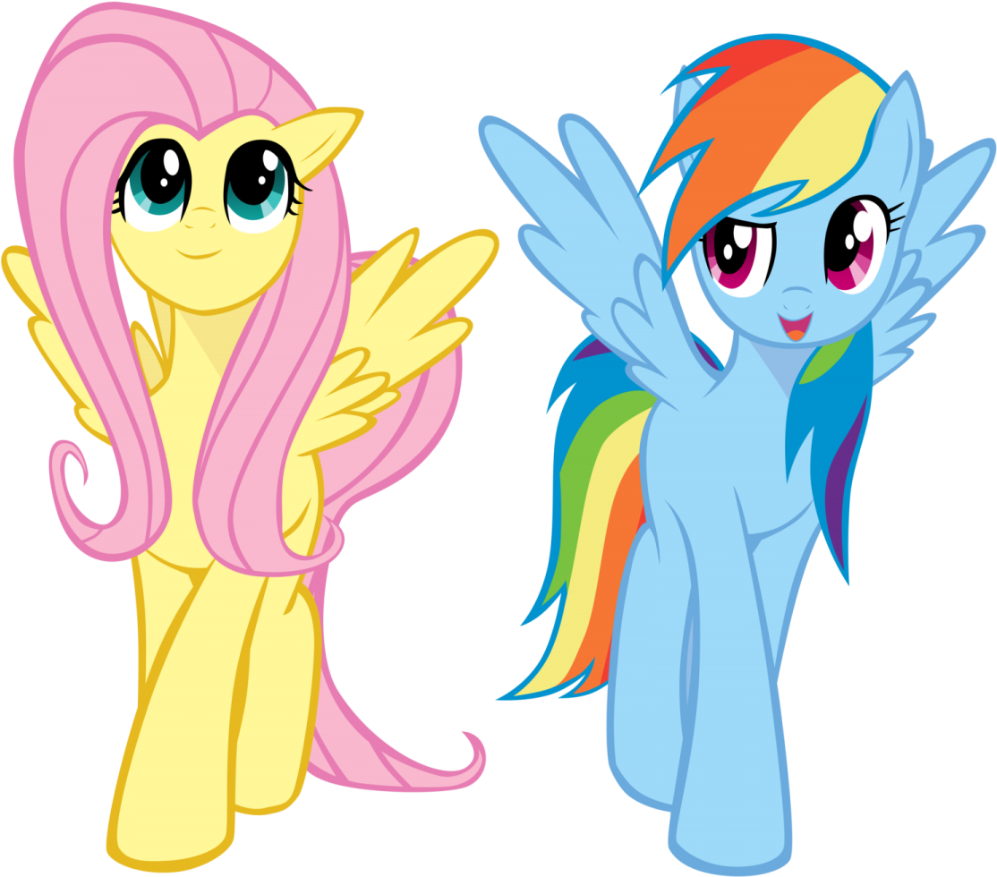 Fluttershy My Little Pony - Fluttershy I Rainbow Dash (1200x1112), Png Download