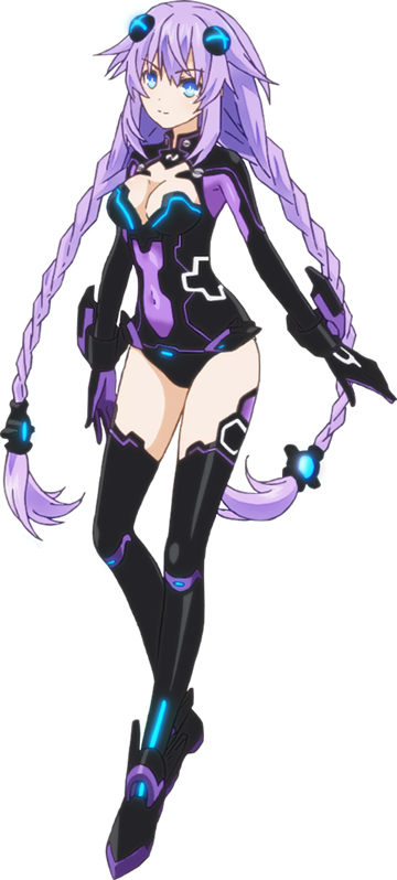 Hdn The Animation Purple Heart - Hyperdimension Neptunia Anime Purple Heart (360x798), Png Download
