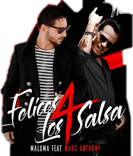 Maluma Felices Los 4 Salsa (462x539), Png Download