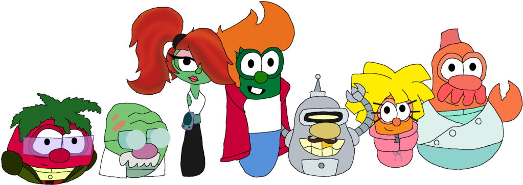 320 × 136 Pixels - Futurama Veggietales (1024x437), Png Download