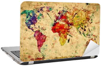 Vintage World Map (400x400), Png Download