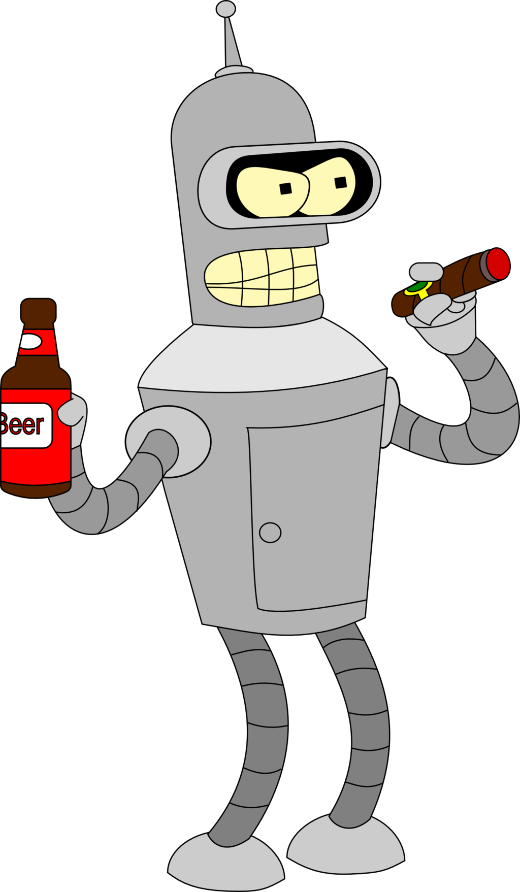 Bender Futurama (1024x1757), Png Download