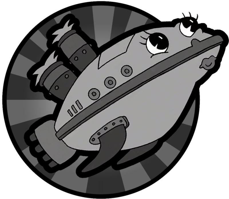 Fleischer Planet Express Ship By Somethoughtlessname - Black And White Planet Express Ship (894x894), Png Download