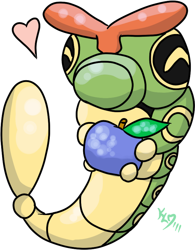 Caterpie Banner - Pokemon Caterpie (800x1024), Png Download