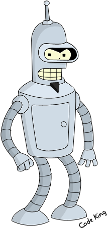 Futurama Bender (600x600), Png Download