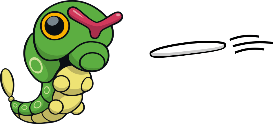Captains - Caterpie Shiny (942x430), Png Download