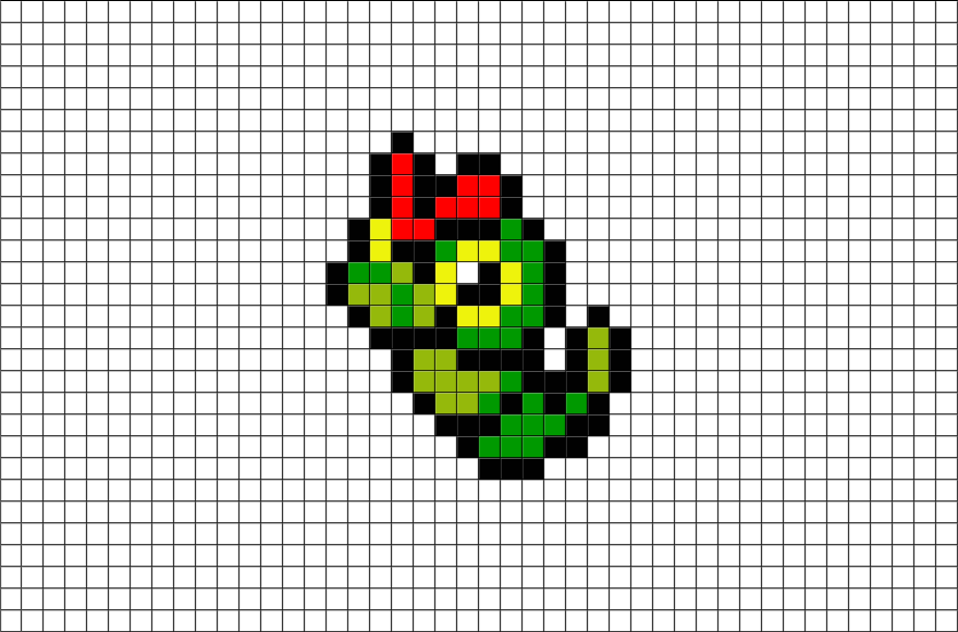 Caterpie Pixel Art (880x581), Png Download