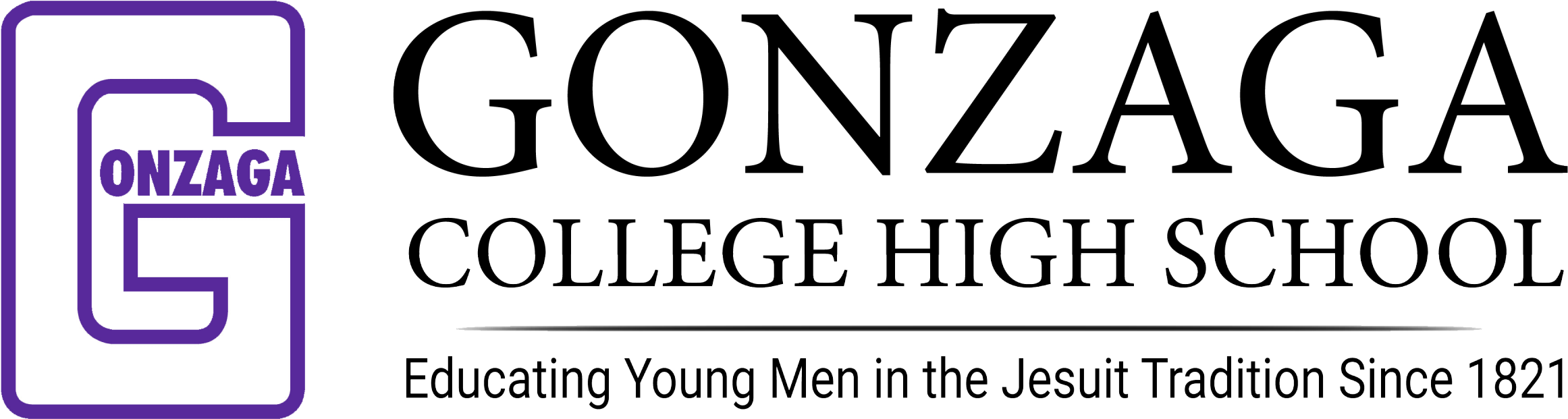 Gonzaga College High School - Gonzaga High School Logo (2400x640), Png Download