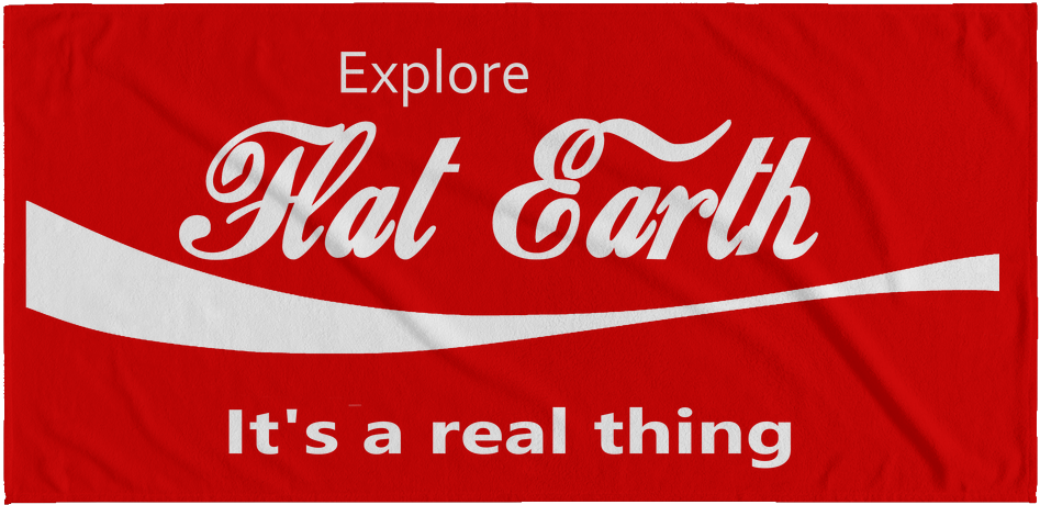 Flat Earth Beach Towel - Beach Towels (1024x1024), Png Download