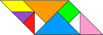 Tangram Incomplete Parallelogram - Parallelogram (420x420), Png Download