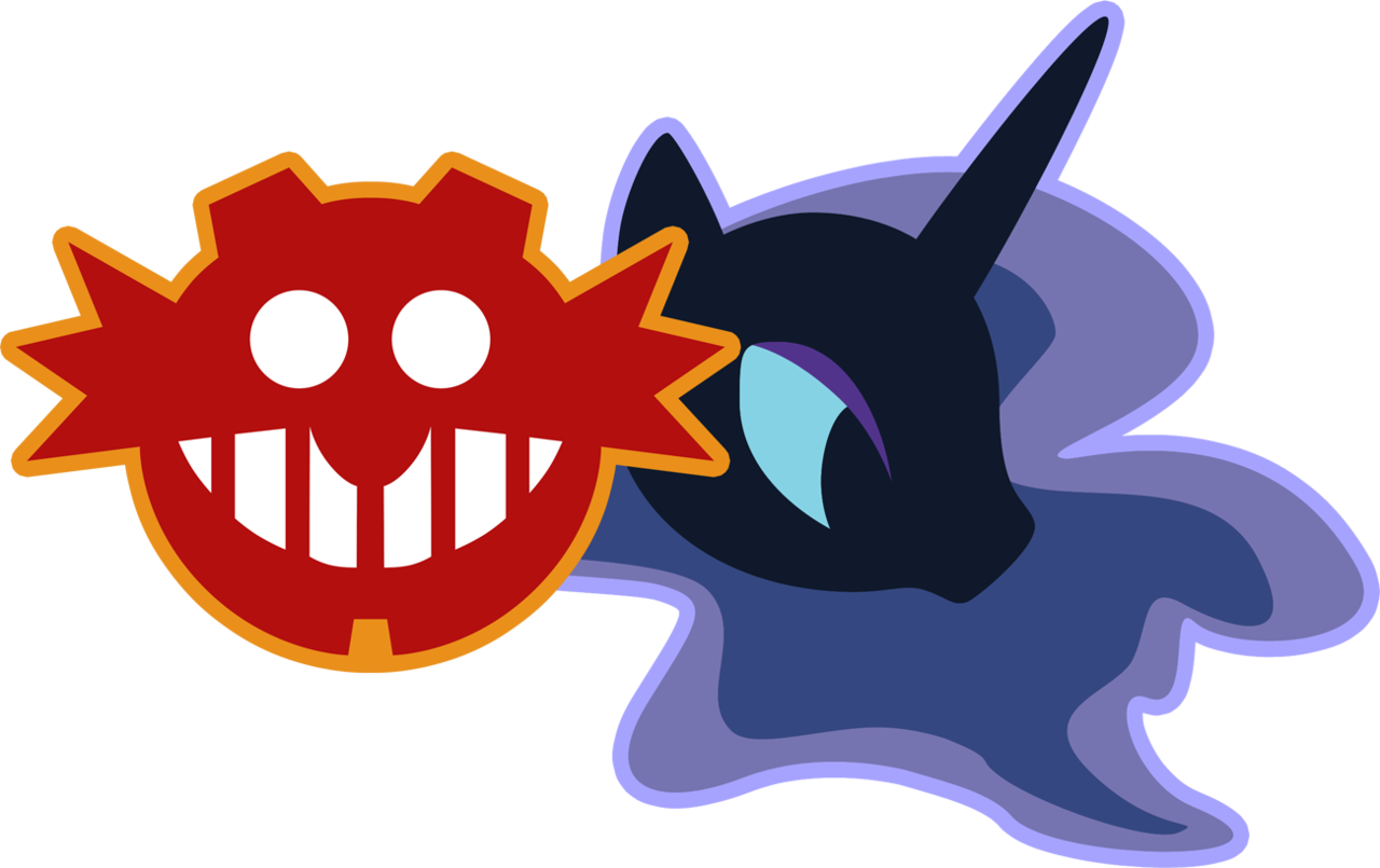 Fuzon-s, Crossover, Doctor Eggman, Logo, Nightmare - Nightmare Moon And Eggman (1280x805), Png Download