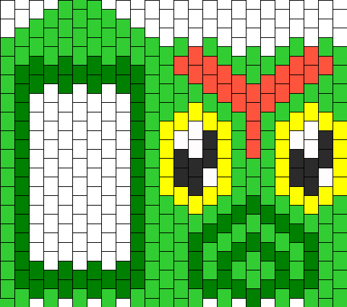 Caterpie Ipod Touch Case Bead Pattern - Ipod (504x445), Png Download