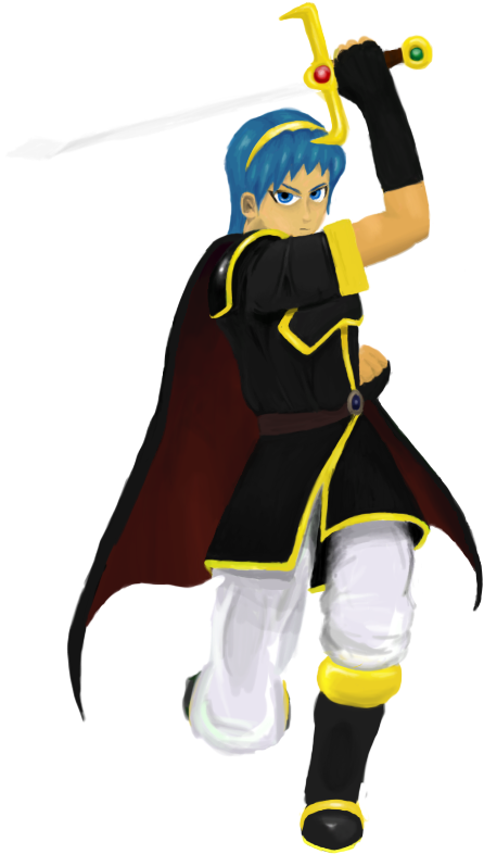 Black Marth - Drawing (600x813), Png Download