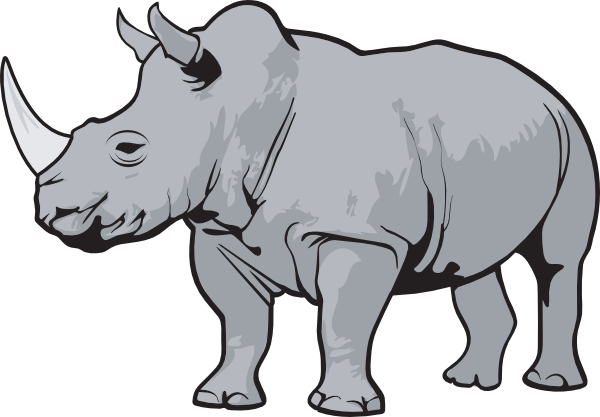 Rhino Vector Transparent - Rhino Png (600x417), Png Download