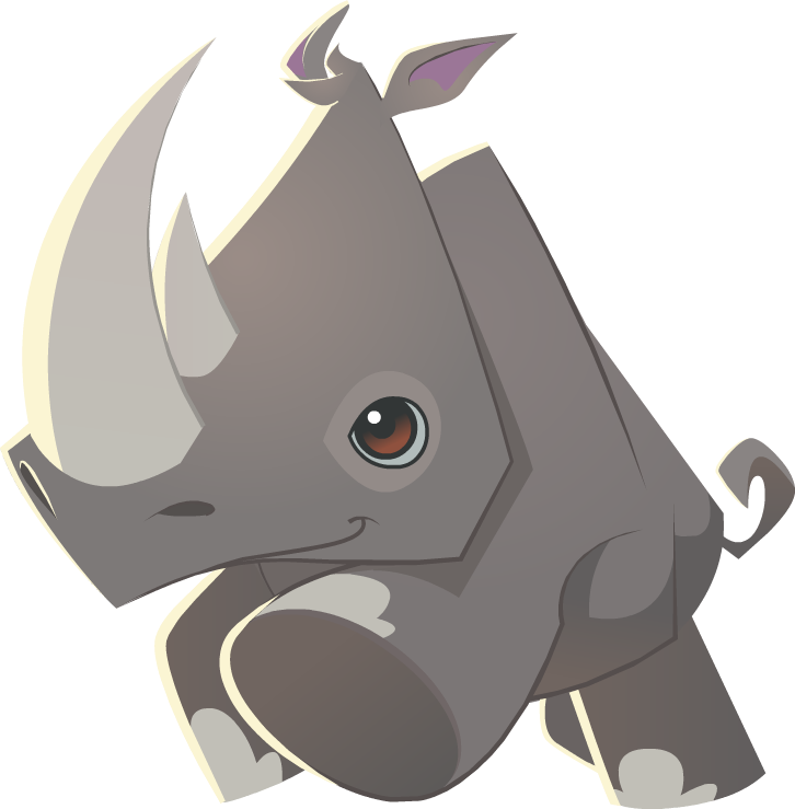 Rhino Traansparent - Animal Jam Animals Rhino (726x739), Png Download