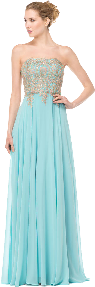 Halter Teal Top Prom Dress (801x1200), Png Download