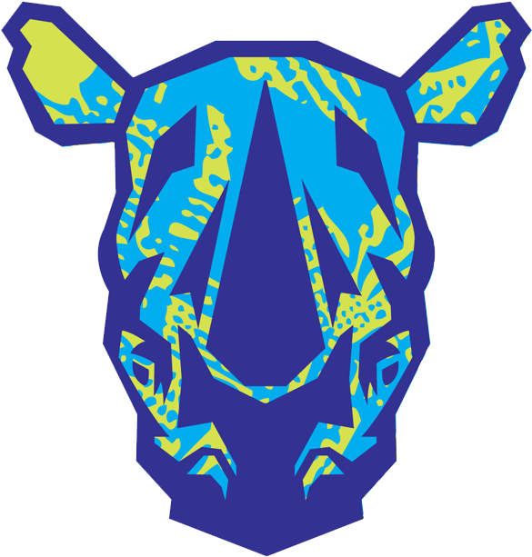 Rhino Logo Evolution On Pantone Canvas Gallery - Rhinoceros (600x627), Png Download