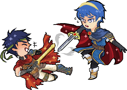 Happy Birthday Nico I Mean Your Birthday Was Yesterday - Ike Ssb4 Pixel Art (500x367), Png Download