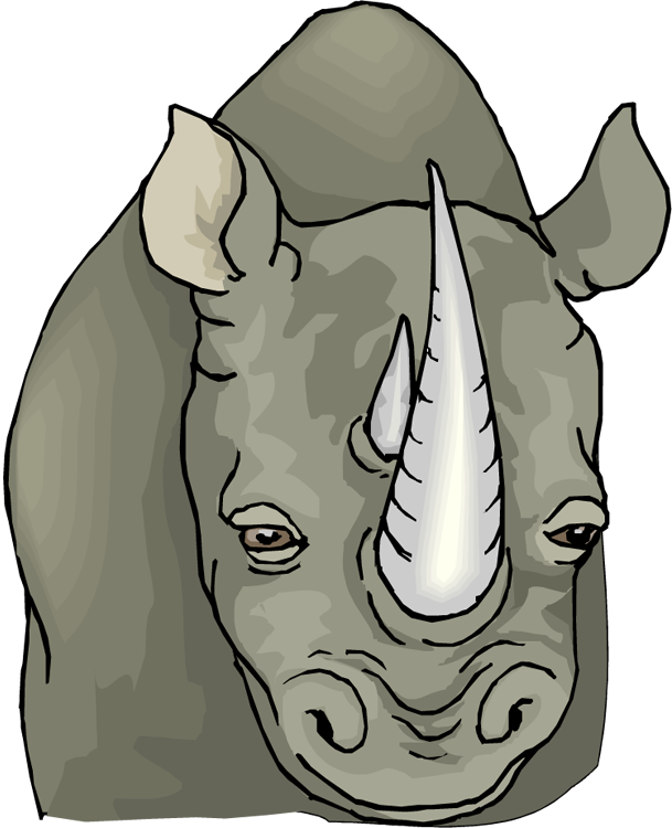 Download - Rhinoceros Face Clipart (609x750), Png Download