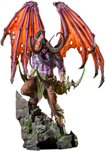 World Of Warcraft Illidan Statue 360 View - World Of Warcraft Statue (960x540), Png Download