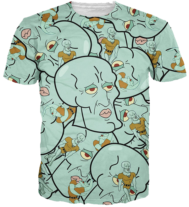 Handsome Squidward Tee - Handsome Squidward Shirt Amazon (608x663), Png Download