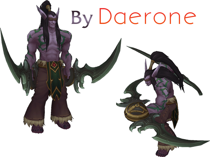 Original Model Ripped By Escapist - Illidan Model In Wc3 (700x525), Png Download